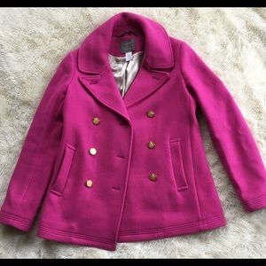 Crew pink coat!